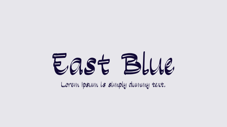 East Blue Font