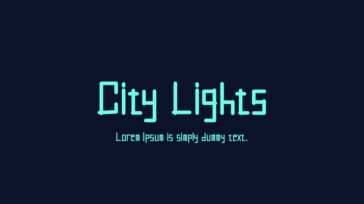 City Lights Font