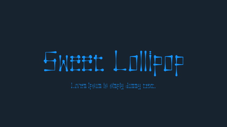 Sweet Lollipop Font