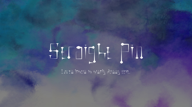 Straight Pin Font