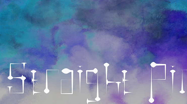 Straight Pin Font