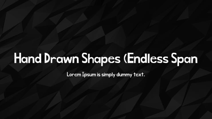 Hand Drawn Shapes (Endless Span Font