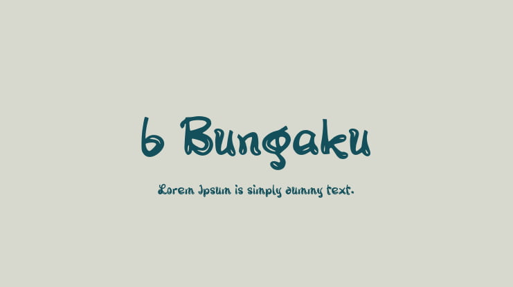 b Bungaku Font