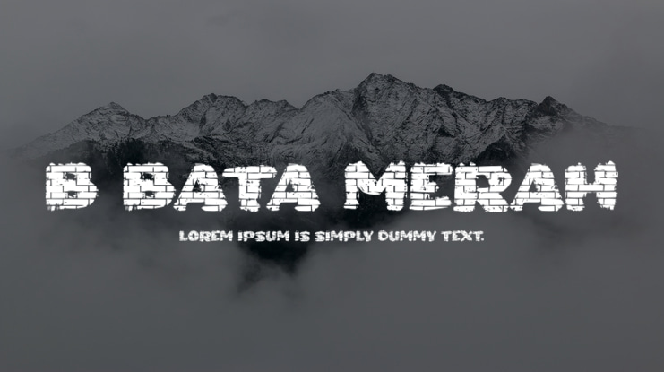 b Bata Merah Font