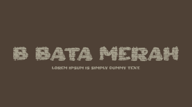 b Bata Merah Font