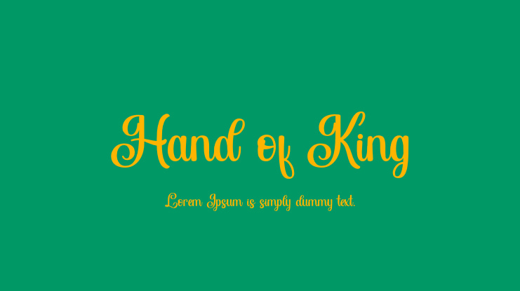 Hand of King Font