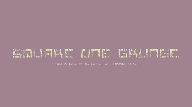 Square One Grunge Font