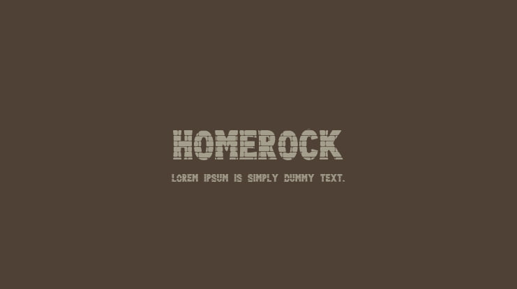 Homerock Font