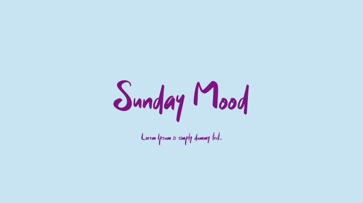 Sunday Mood Font