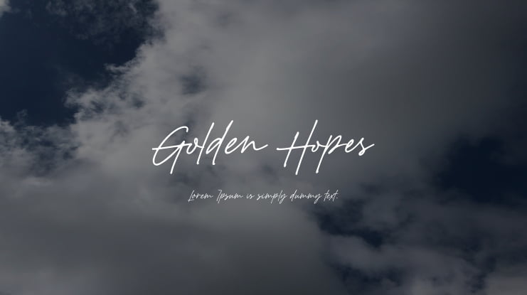 Golden Hopes Font
