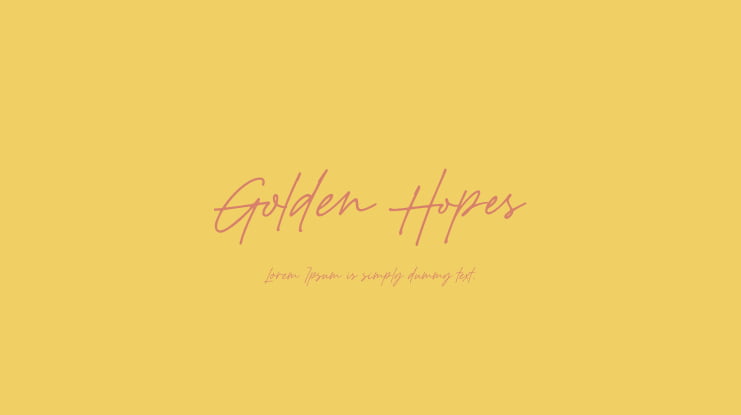 Golden Hopes Font