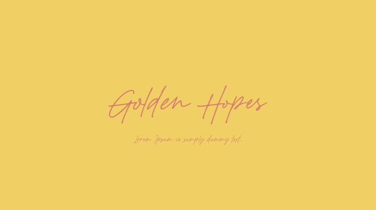 Golden Hopes Font