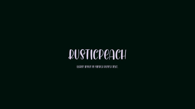 RusticPeach Font
