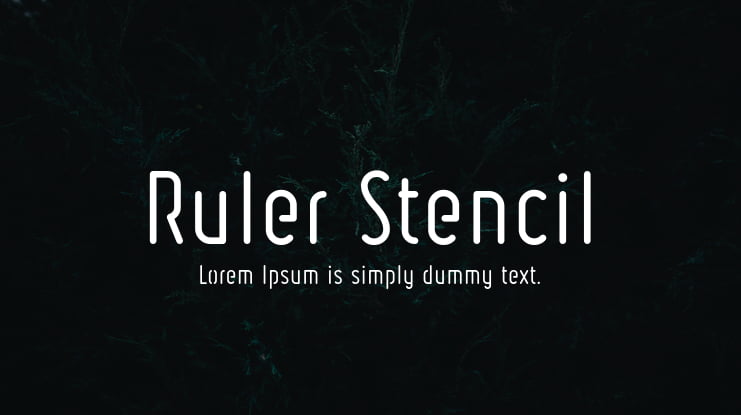 Ruler Stencil Font Family