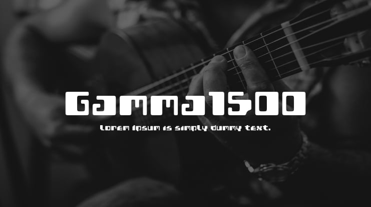 Gamma1500 Font