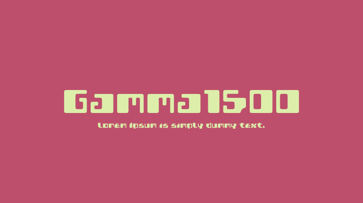 Gamma1500 Font