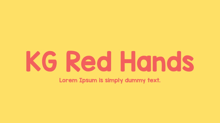 KG Red Hands Font Family