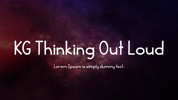 KG Thinking Out Loud Font