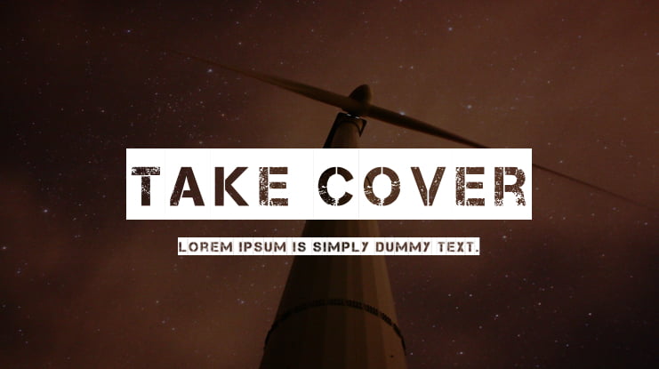 Take Cover Font