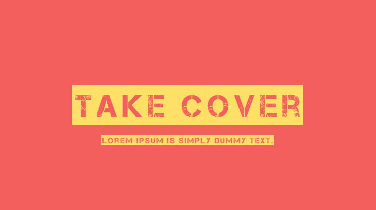 Take Cover Font
