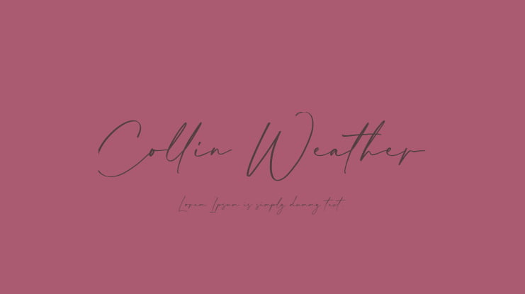 Collin Weather Font