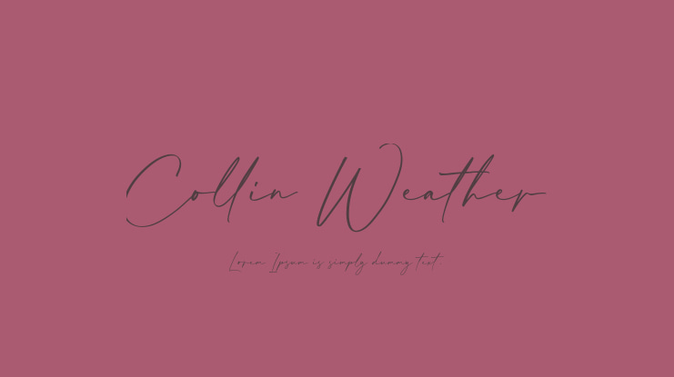 Collin Weather Font