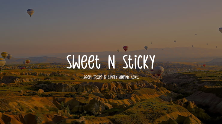 Sweet N Sticky Font Family