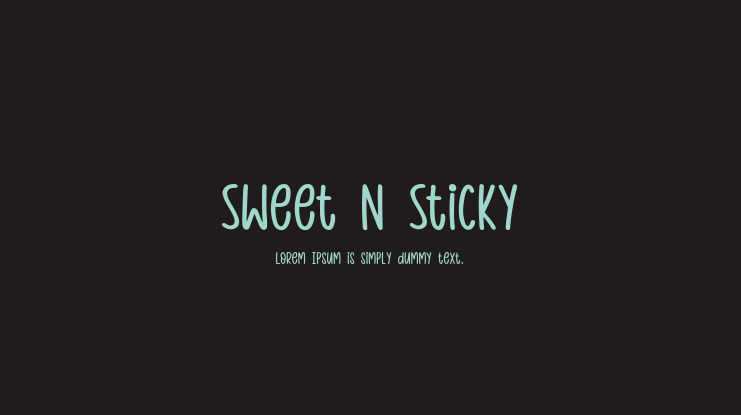 Sweet N Sticky Font Family