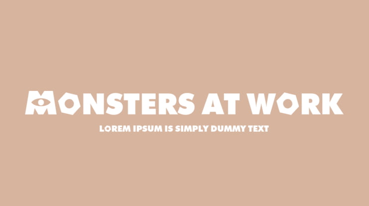 Monsters at Work Font