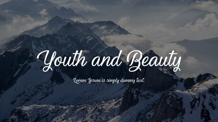 Youth and Beauty Font