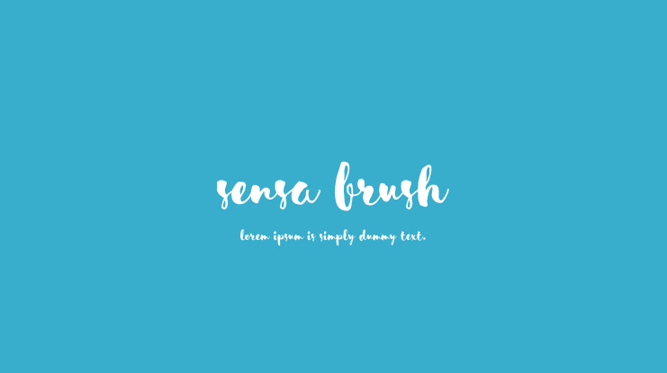 Sensa Brush Font Family