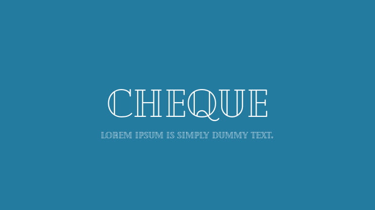 Cheque Font Family