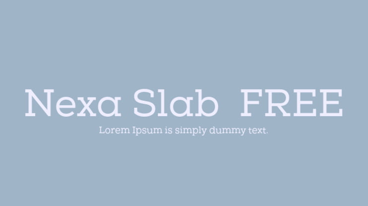Nexa Slab  FREE Font Family