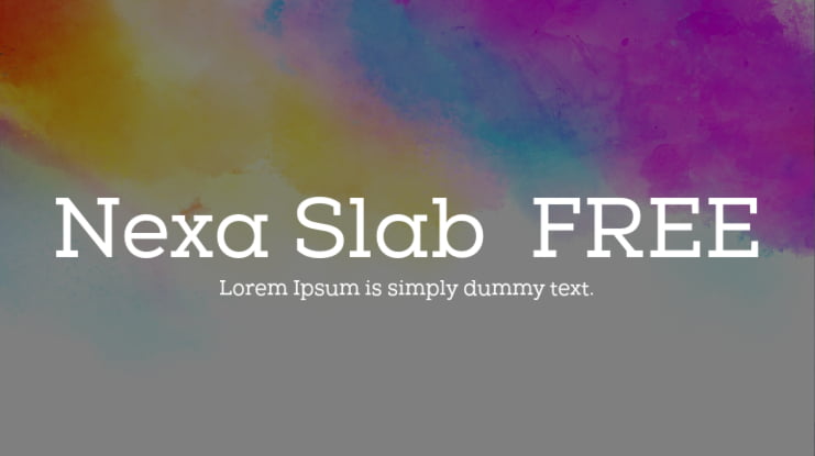 Nexa Slab  FREE Font Family