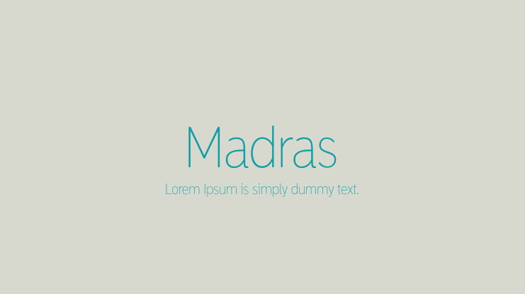 Madras Font Family