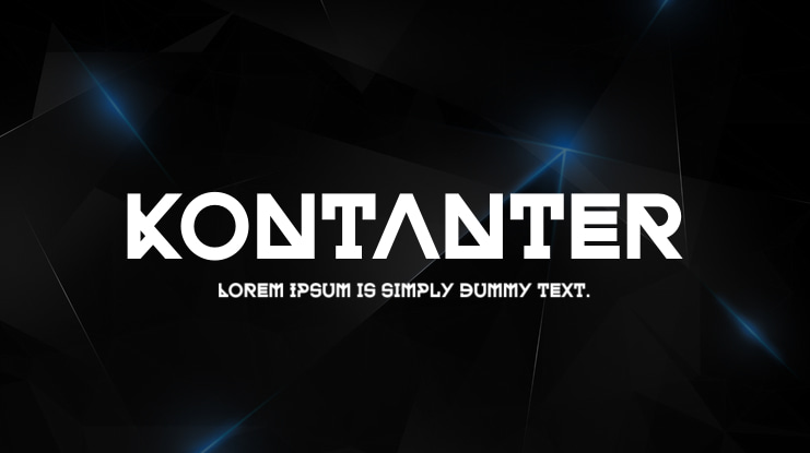 Kontanter Font