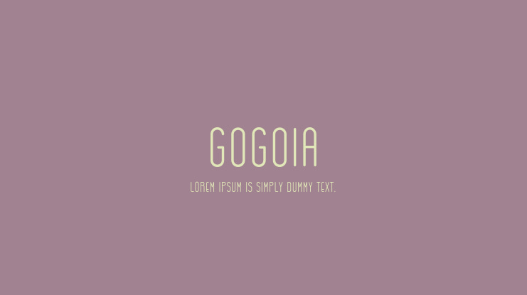 GOGOIA Font Family