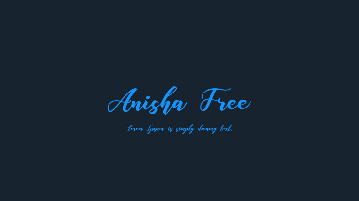 Anisha Free Font