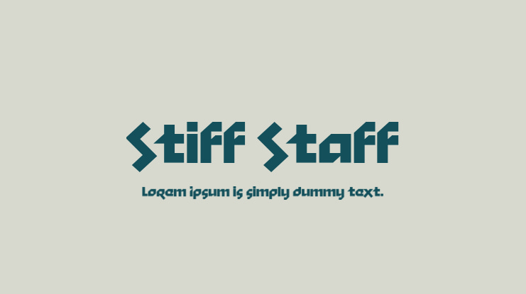 Stiff Staff Font