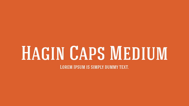 Hagin Caps Medium Font Family
