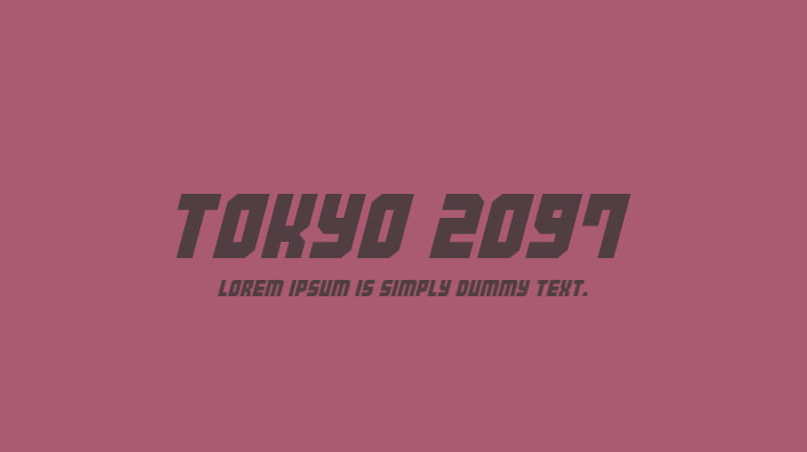 Tokyo 2097 Font