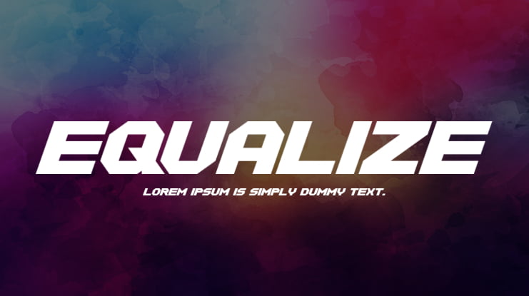 Equalize Font