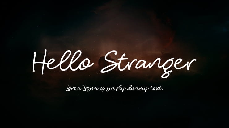 Hello Stranger Font