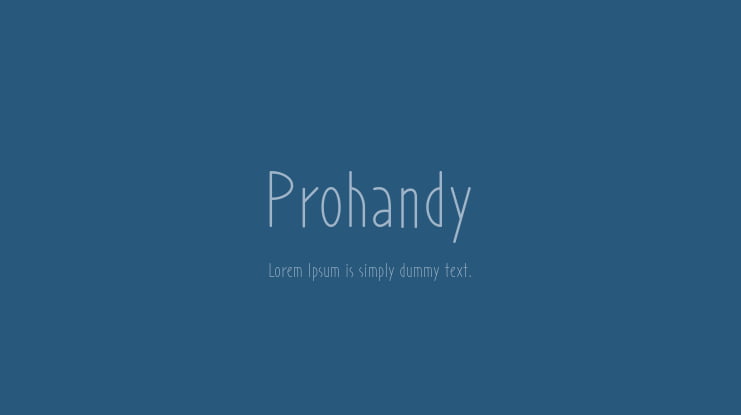 Prohandy Font Family