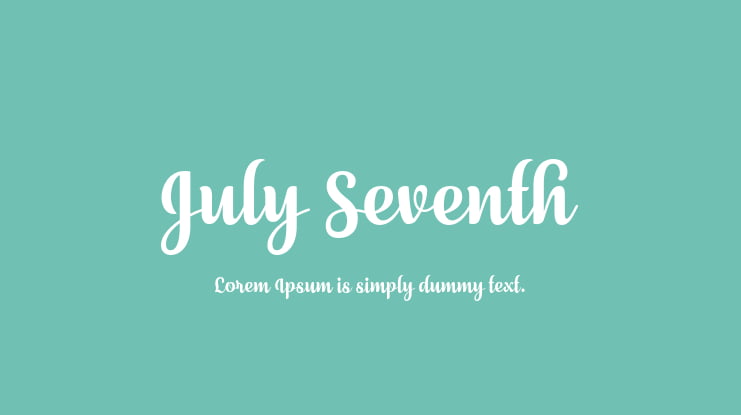 July Seventh Font