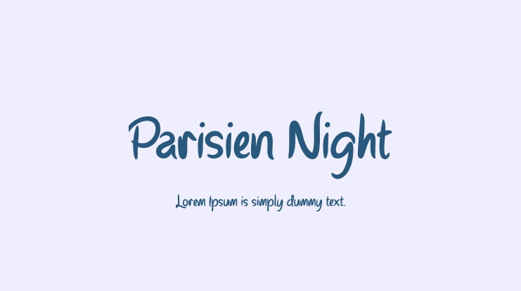 Parisien Night Font Family