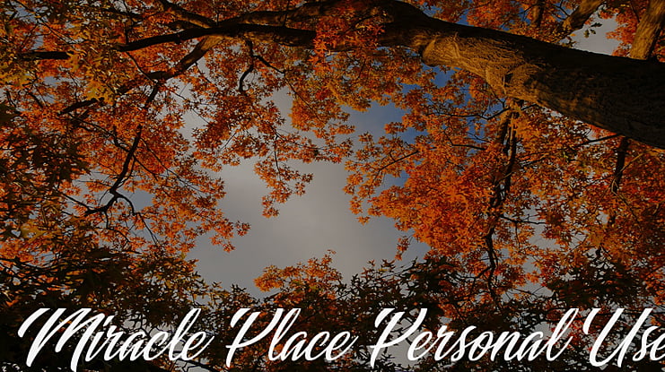 Miracle Place Personal Use Font