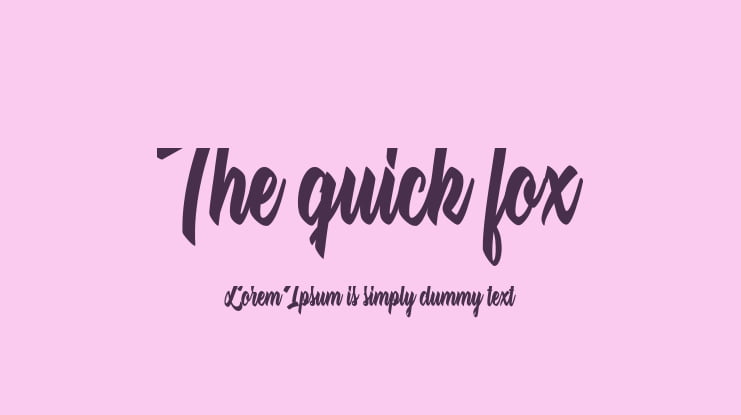 The quick fox Font