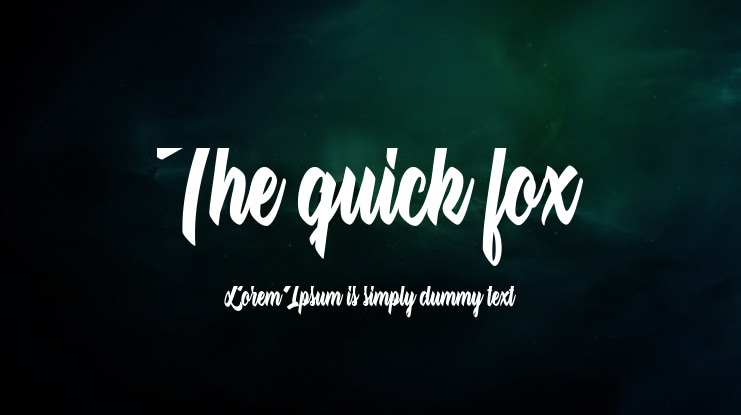 The quick fox Font