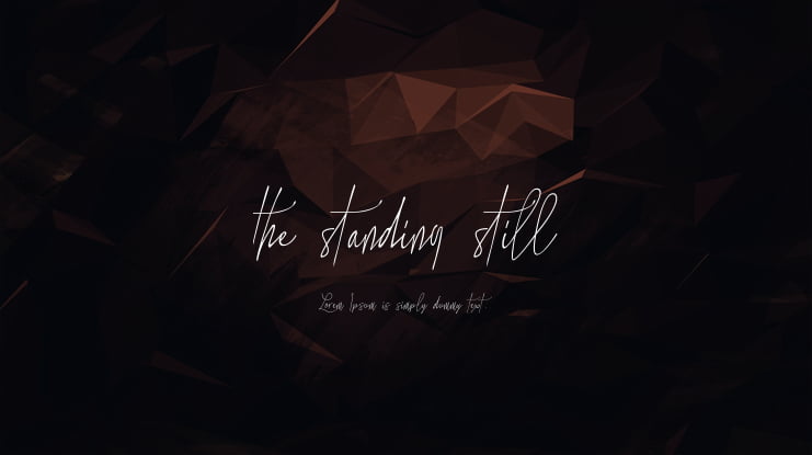 the standing still Font